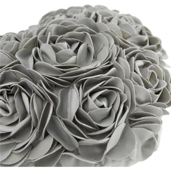 Flower Throw Pillow Covers Decorative Heart Cushion Floral Accent Pillow 14x16¨ - Picture 2 of 4